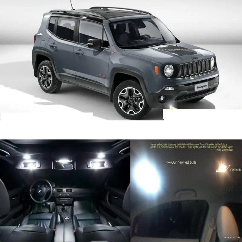 7 шт. светодиодные лампы для салона автомобиля jeep renegade|Сигнальная лампа| |