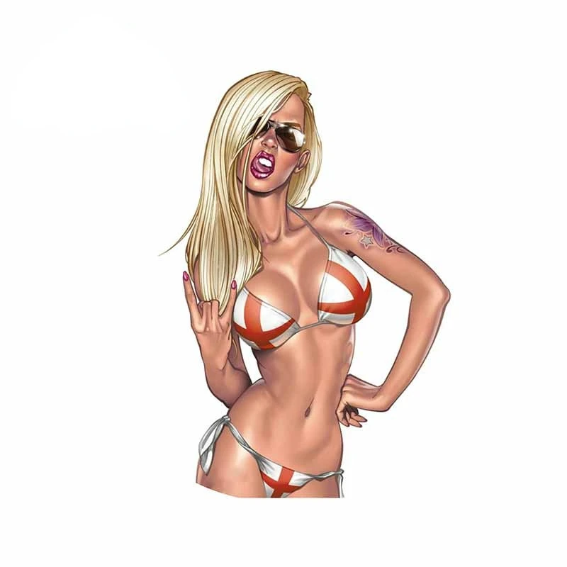 

Sexy Girls Motorcycle Car Sticker Repair Decal 3D Interesting Graphics Sunscreen Suitable VAN RV Car Styling Decoration Kk13*9cm