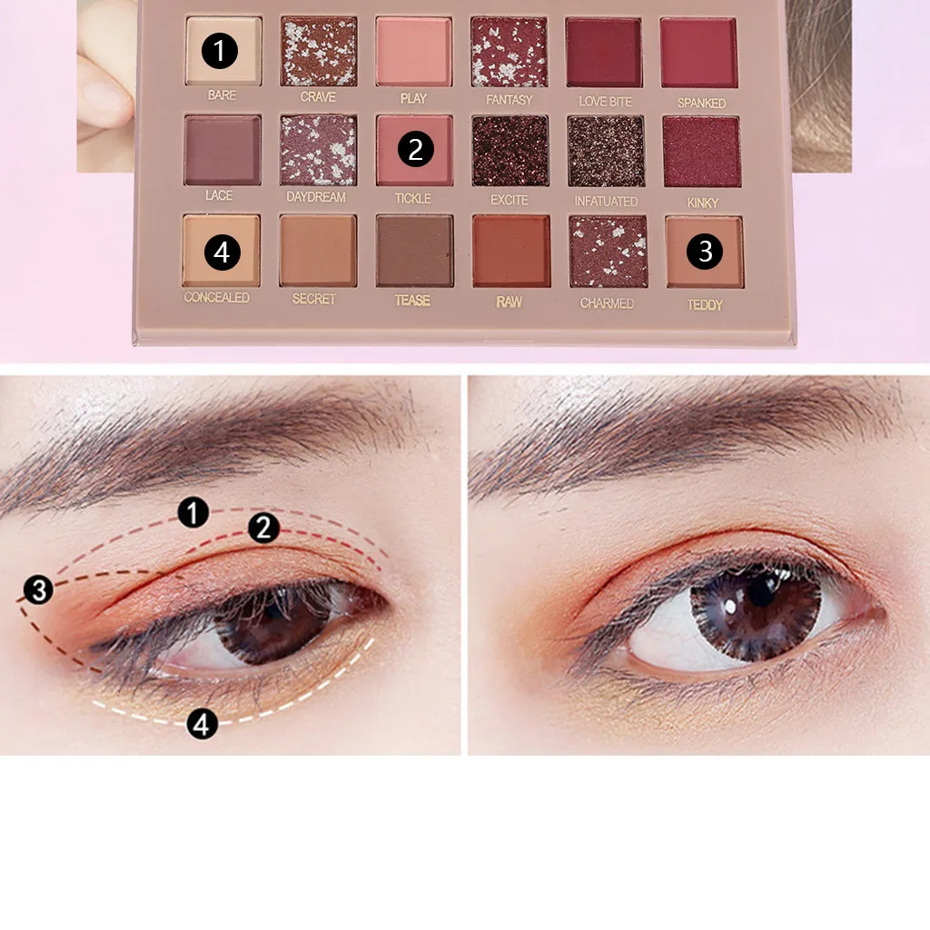 Блестки розовые тени для век блестящие Золотая пудра в виде теней пудры Золотой |