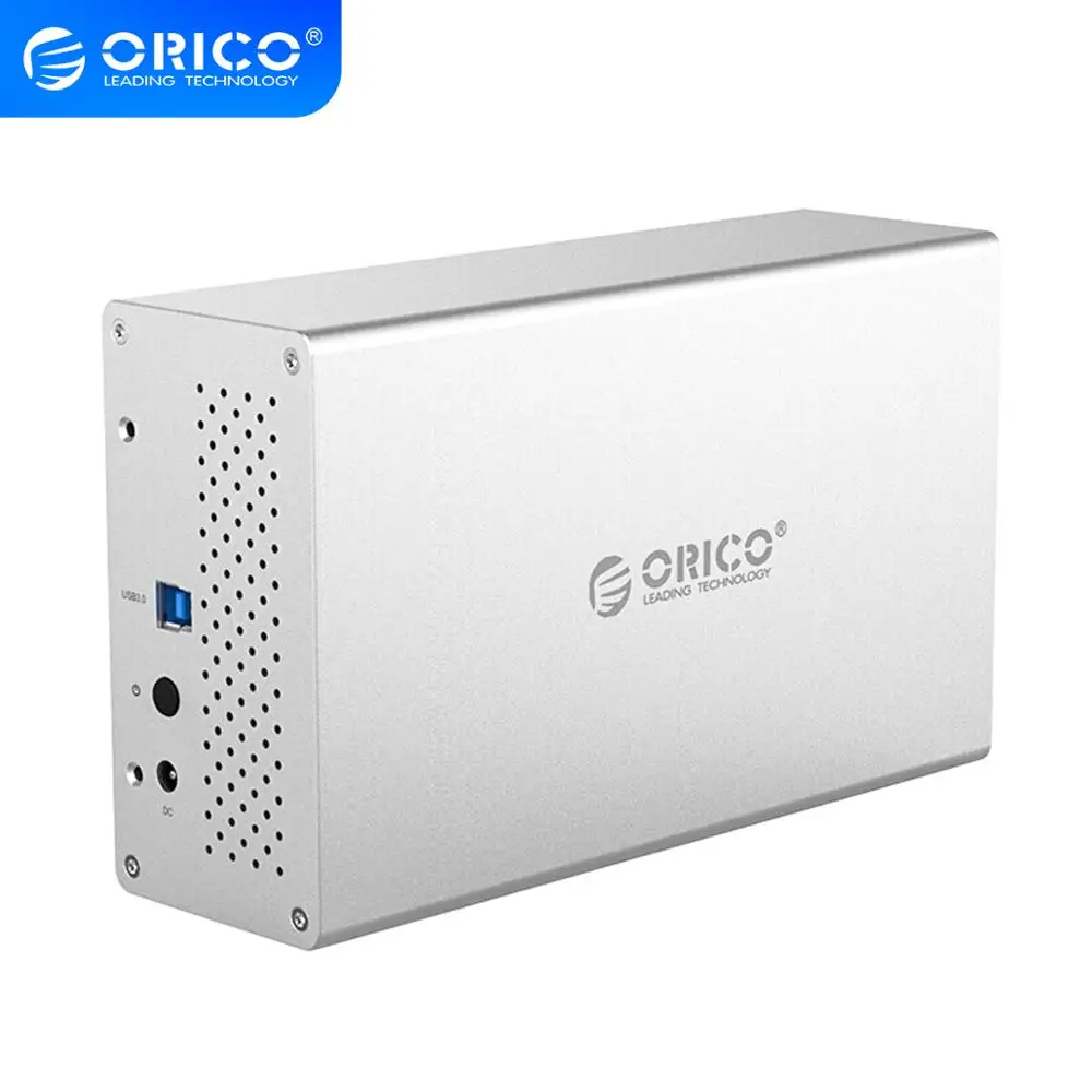 

ORICO WS Series 3.5'' 2 Bay USB3.0 HDD Docking Station Support 20TB Storage 5Gbps HDD Enclosure 12V Power Aluminum HDD Case