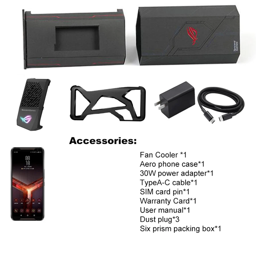 Asus ROG Phone II ZS660KL мобильный телефон с двумя sim-картами 12 Гб 1 ТБ Snapdragon855 + 6 59 &quot1080x2340 6000