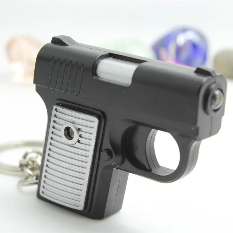Инструмент для имитации пистолета светодиодный брелок ключей пистолет игрушка