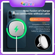 Ring Fast Wireless Charger Smart Quick QI 15W Powerful Charge Full Night Ease Magnetic Support All Phones Auto Attrac Easy