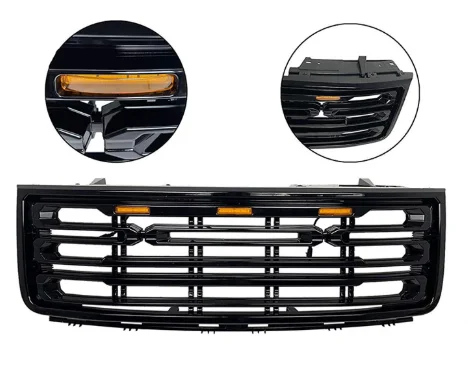 Подходит для GMC Sierra 1500 2007 2008 2009 2010 2011 2013 Светодиодная Передняя гоночная решетка