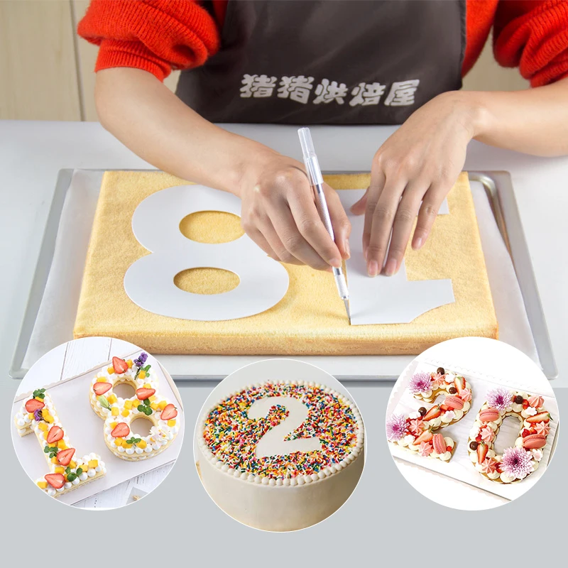 

Numbers Cake Mold Cake Decorating Tools Confeitaria Maker Birthday Cake Design Bakeware Pastry Tools 6/8/10inch