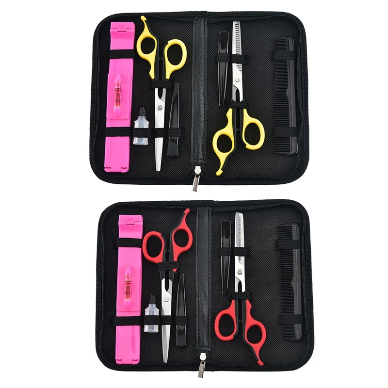 

7 шт., парикмахерские ножницы, набор для стрижки волос, филировочные ножницы, ножницы для волос, парикмахерские ножницы, салонные ножницы