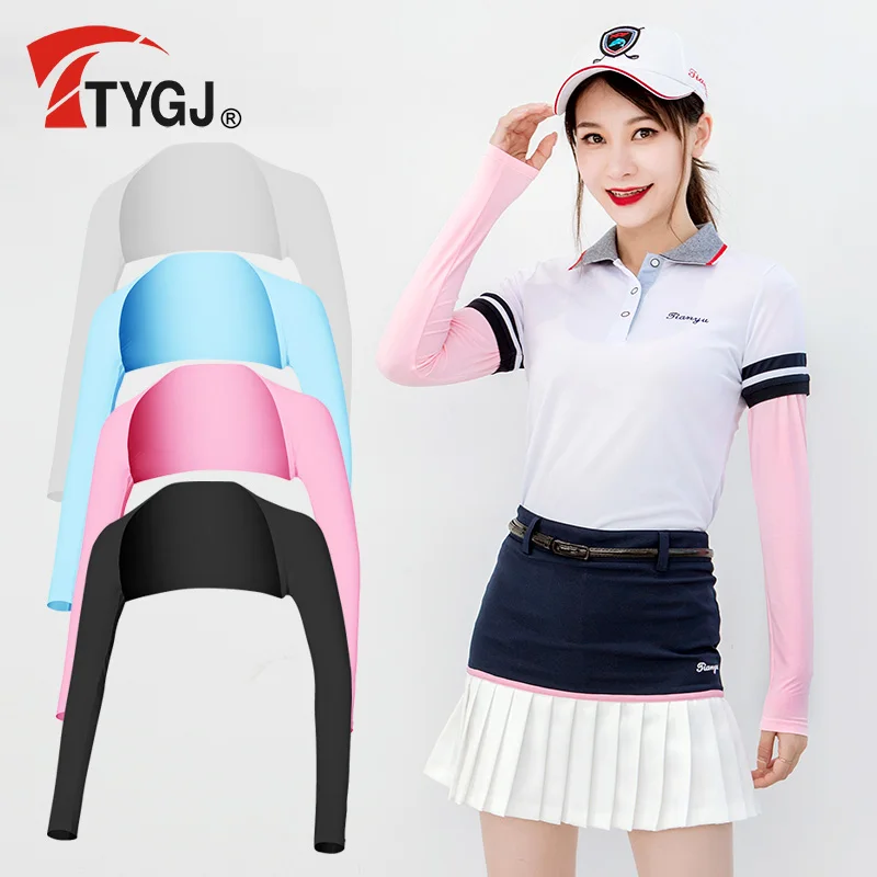 

TTYGJ Golf Sun Protection Sleeve Ice Silk Sun Protection Shawl Women's Anti-UV Clothing 골프웨어 Korean Style Ladies Golf Wear