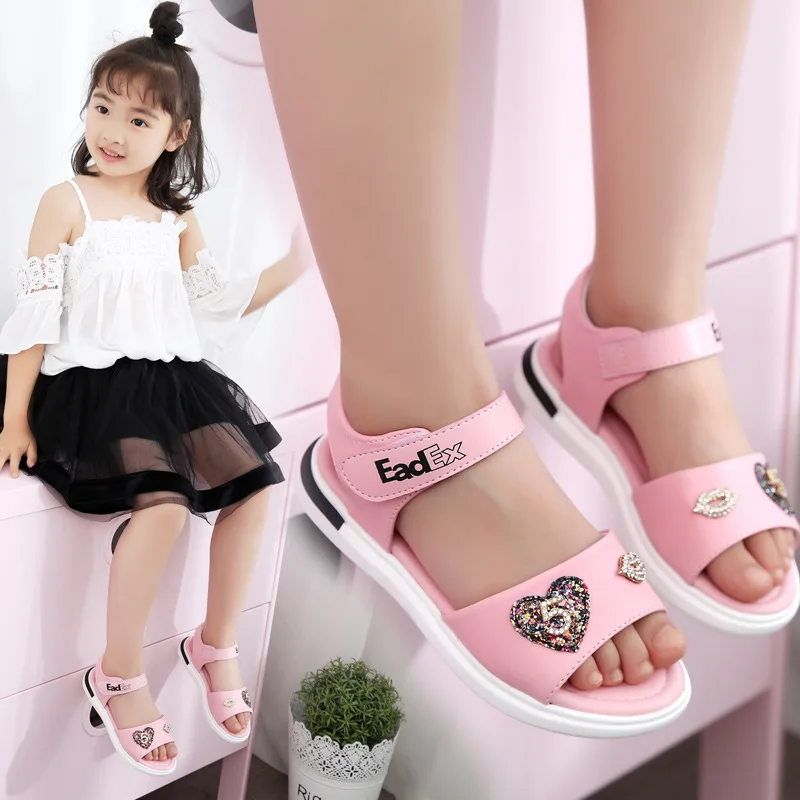 JUSTSL сандалии для девочек 2020 новые студенческие летние детские повседневные