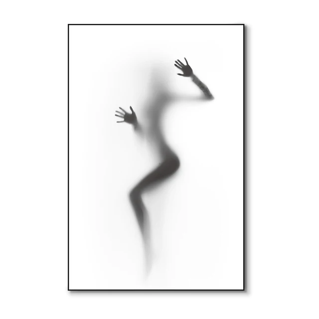 

Черно-белая абстрактная картина на холсте