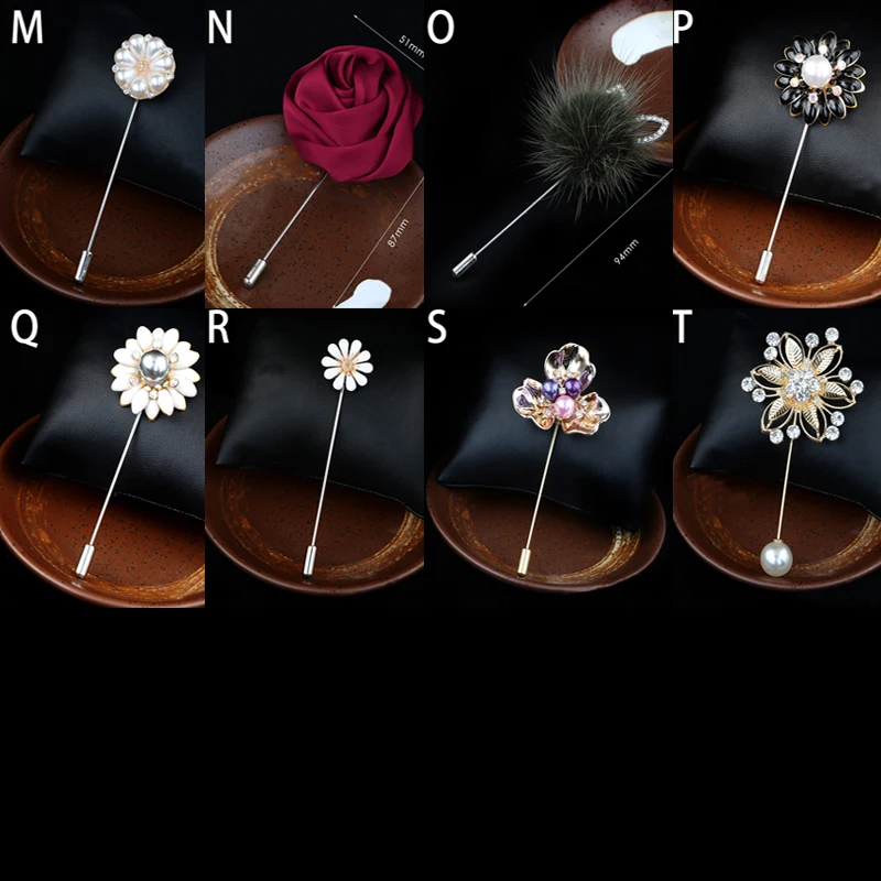 

New Fashion Camellia Pin Brooch Luxury Shawl Buckle Pearl Flower Clothing Brooches Female Sweater Flower Long Needle Accessories