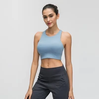 high impact racerback fitness sports bra full coverage brassiere sport femme yoga bras padded gym workout crop top for women