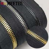 24meter meetee 5 metal zipper without slider double pull garment luggage diy zip sewing crafts clothing bags accessories za201