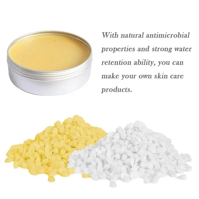 50g or 100g Pure Natural Beeswax Candle Soap Making Supplies No Added Soy Cosmetics Diy Material Yellow And White Bee Wax | Дом и сад