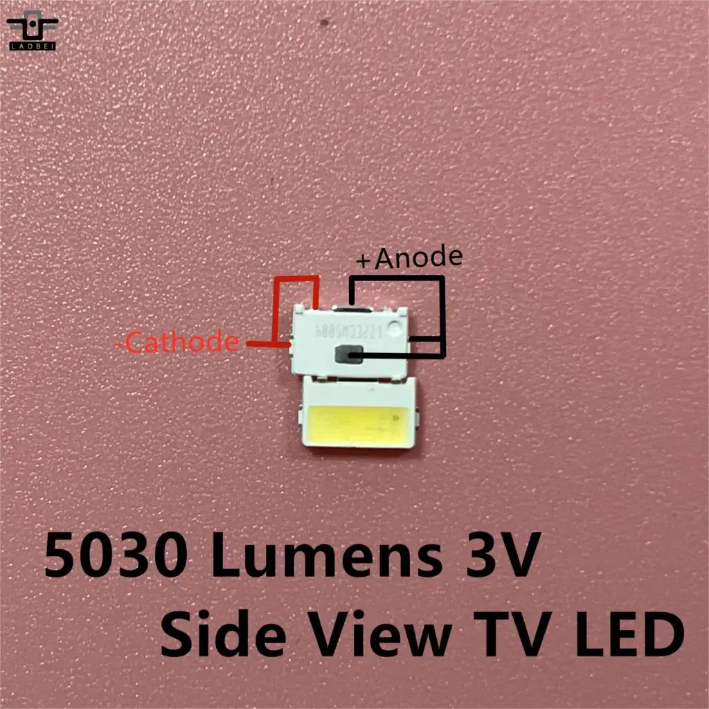 100 шт. светодиодный Подсветка кромкой Series 3V 5030 SVTE5030P GW холодный белый ТВ