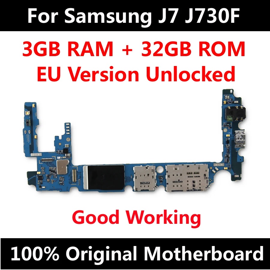 Для Samsung Galaxy J7 материнская плата J730F J730G полные чипы Android OS оригинальная