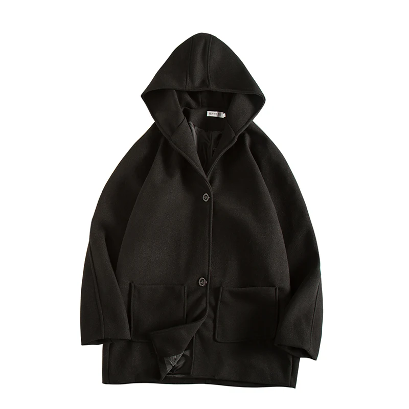 Liketkit мужской зимний длинный Тренч с капюшоном 2019 однотонный Повседневный смесь