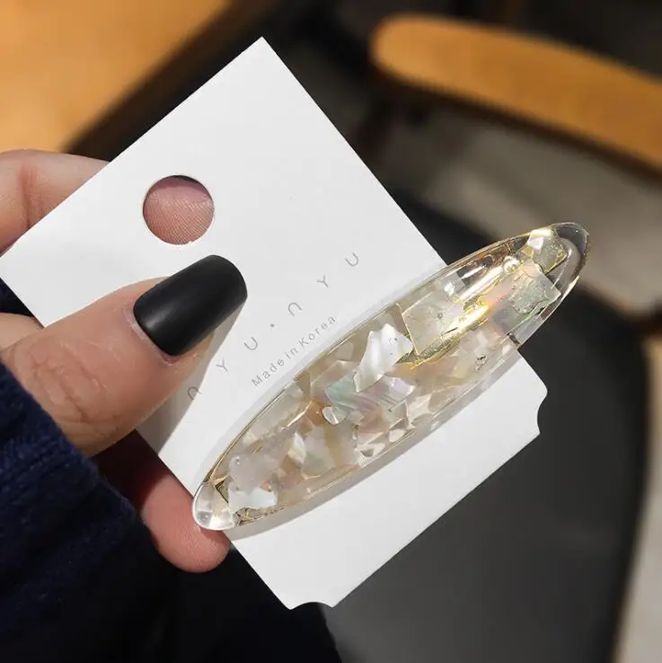 Шпилька для волос девочек Женская с блестками блестящая цветная прозрачная