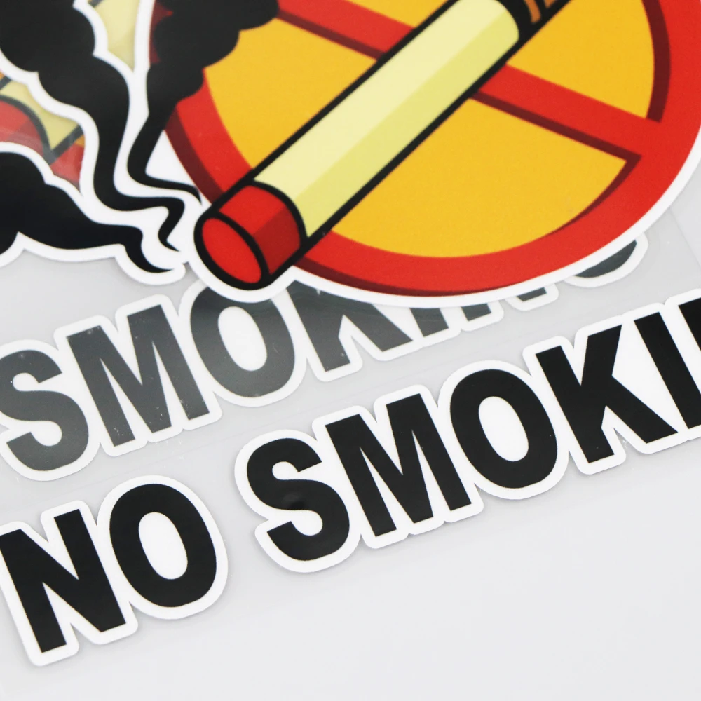 

YOJA 14.4X12CM NO SMOKING Warning Signs Vinyl Decal Car Sticker Words Decoration 19A-0253