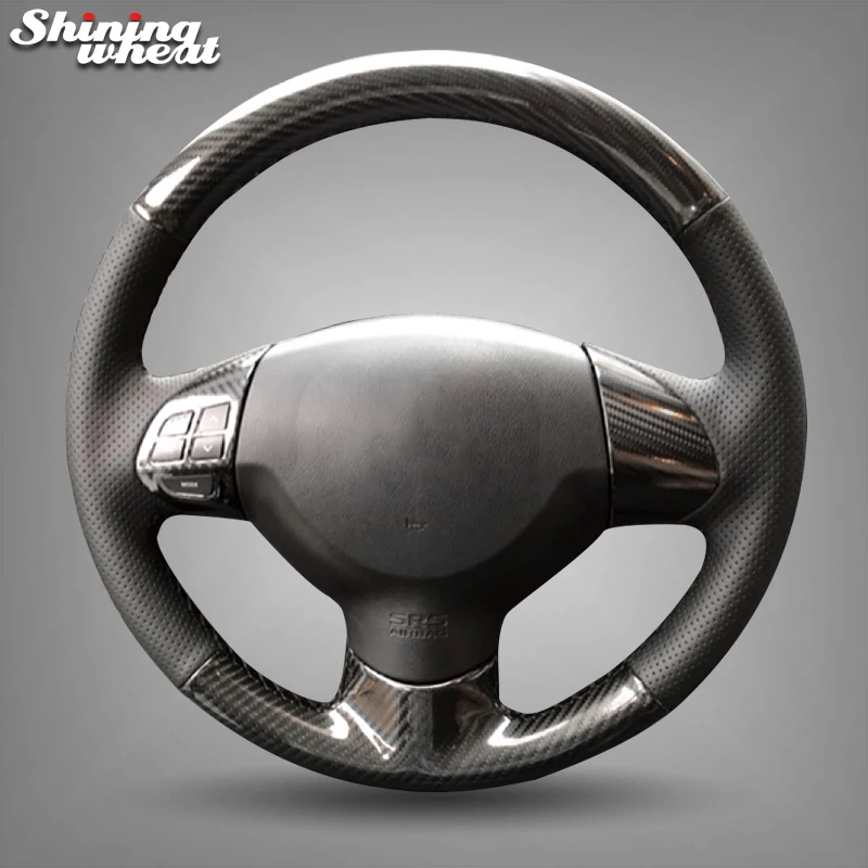 

Hand Sew PU Carbon Fiber Leather Steering Wheel Cover for Mitsubishi Lancer EX 10 Lancer X Outlander ASX Colt Pajero Sport