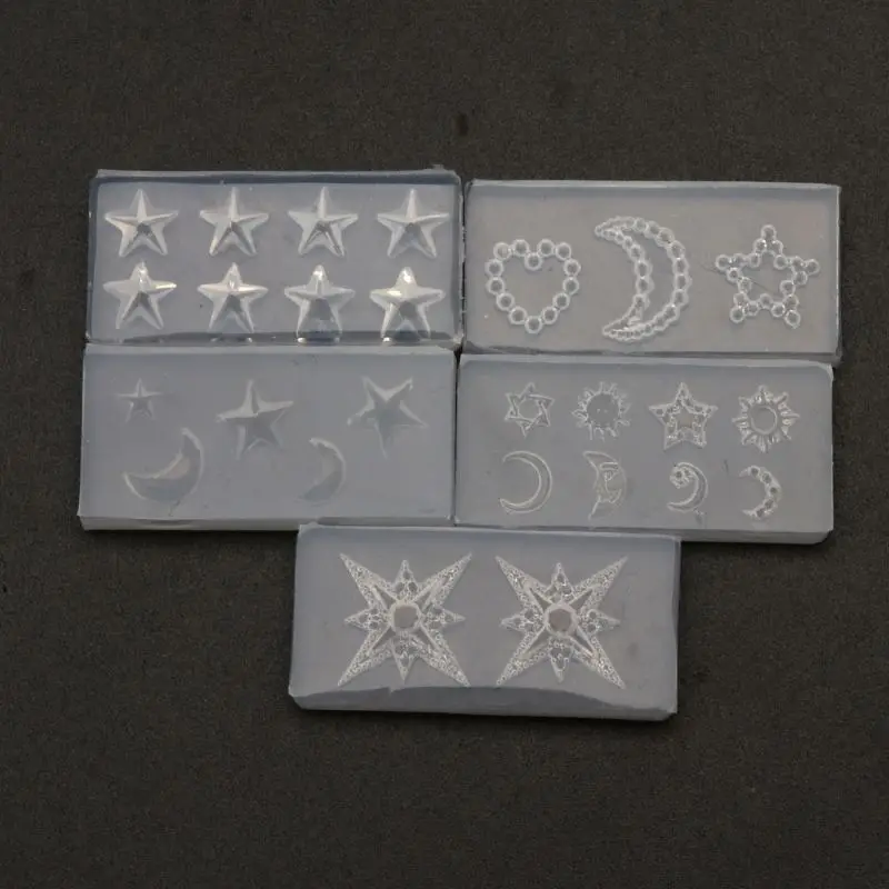 5Pcs Mini Moon Star Sun Resin Mold Astral Planet Jewelry Fillings Silicone | Украшения и аксессуары