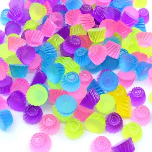 100pcs resin simulation candy 1116mm mixed color spiral candy heart diy resin flat back accessories for headdress button phone free global shipping