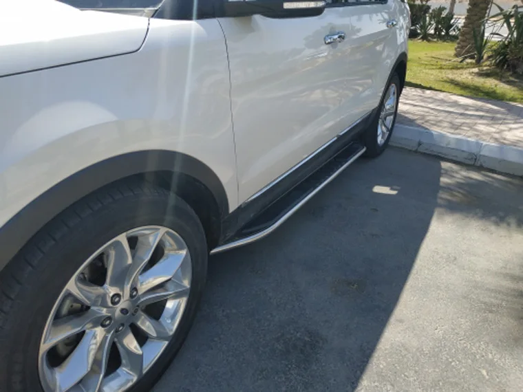 Роскошная Беговая доска боковая ступня для ford Explorer 2011-, "EU" новейшая модель, утолщенная нержавеющая сталь+ PP, ISO9001 качество