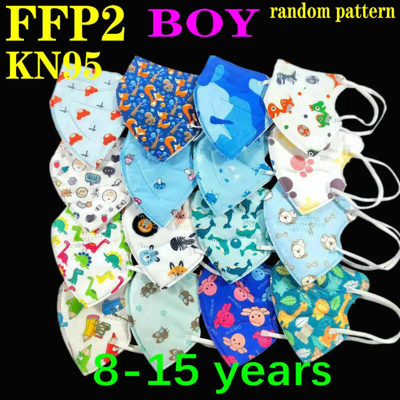 5 слоев KN95 маска для детей от 3 до 8 лет От 15 мультфильмы FFP2 Маска детская одежда