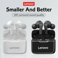 lenovo qt82 wireless bluetooth earphones hifi sound low latency headphones touch control voice calls sport waterproof headset
