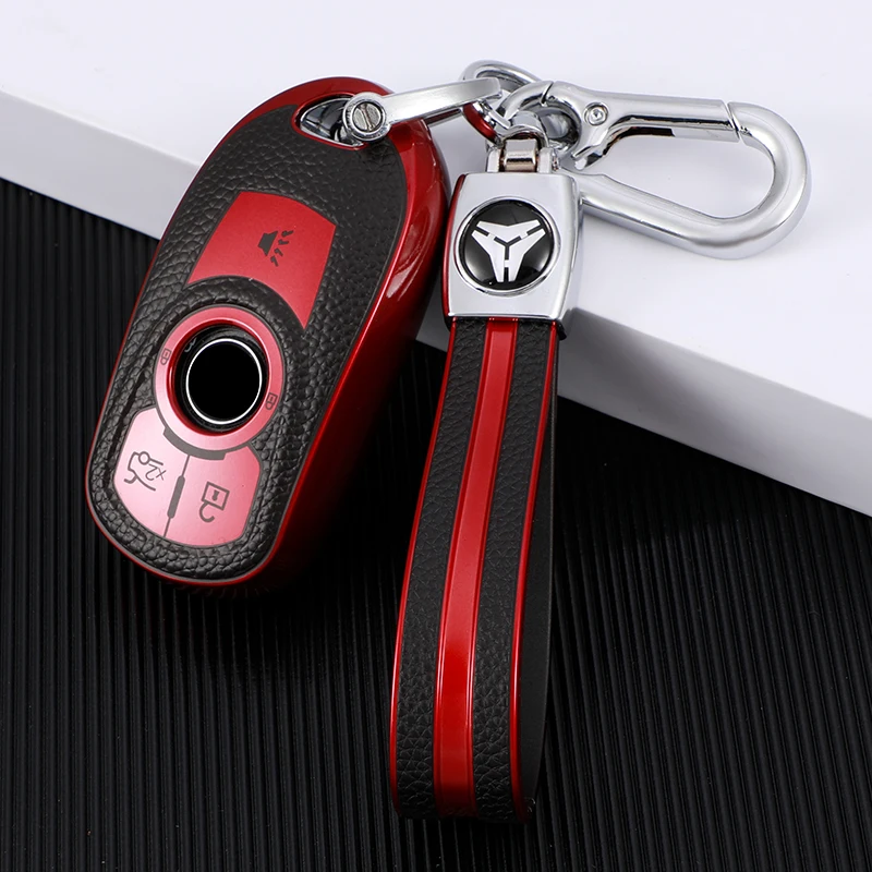 

TPU Leahter Car Smart Key Case Cover Holder Keychain for Buick Envision Vervno GS 20T 28T Encore New La crosse for Opel Astra K