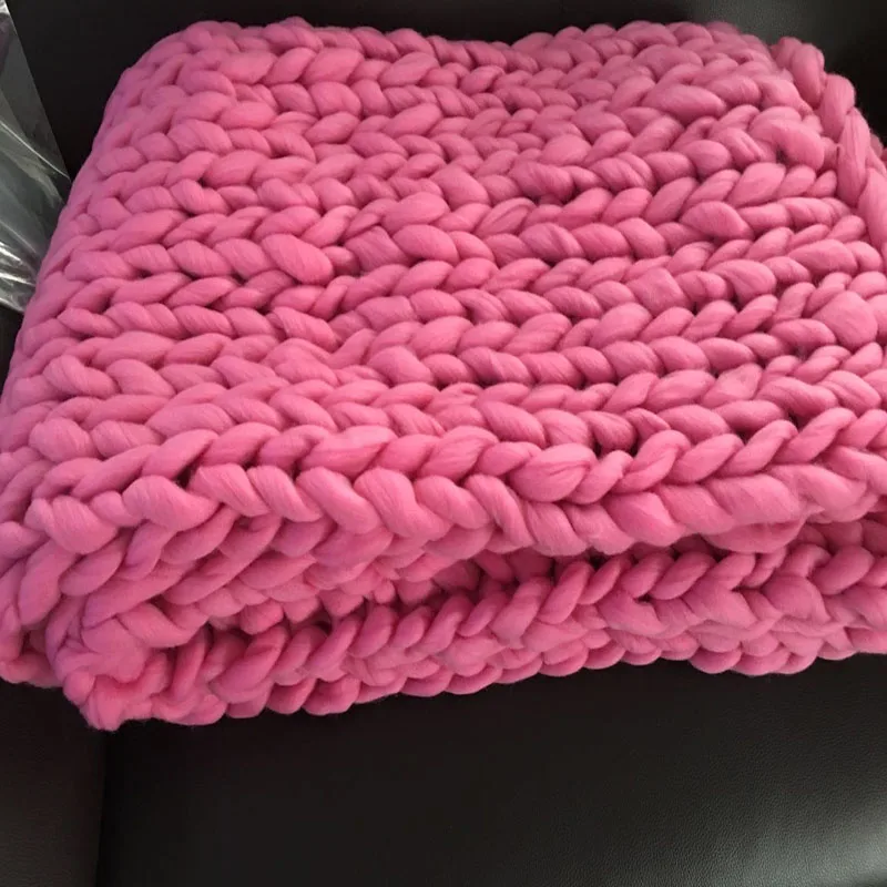 130x170 см мягкое ручное вязаное одеяло для зимний лежак диван самолет плед Толстая