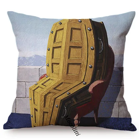 Декоративная наволочка Mocolitti с принтом Рене Магритт из льна рене жирар театр зависти уильям шекспир