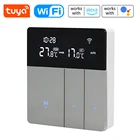 Умный регулятор температуры Tuya, Wi-Fi термостат с подсветкой для дома, с поддержкой приложения и голосового управления, совместим с Alexa Google Home
