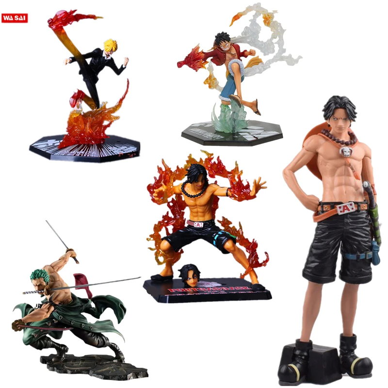

Japanese Anime One Piece Sauron Classic Fighting Action Character Sanji Luffyx Sabo PVC Doll Toy One Piece Figure