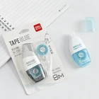 Двухсторонняя клейкая Маскировочная лента 6 мм x 8 м, прозрачная лента для студентов, офисные и школьные принадлежности, канцелярские принадлежности