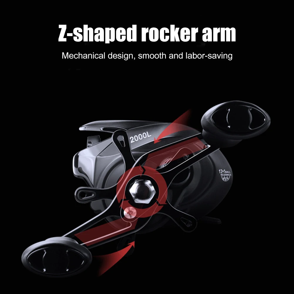 

1BB Dripping Wheel Fishing Reel 12+Supply 7.2:1 Gear Ratio Brake System for Outdoor Fishing Portable Accessories