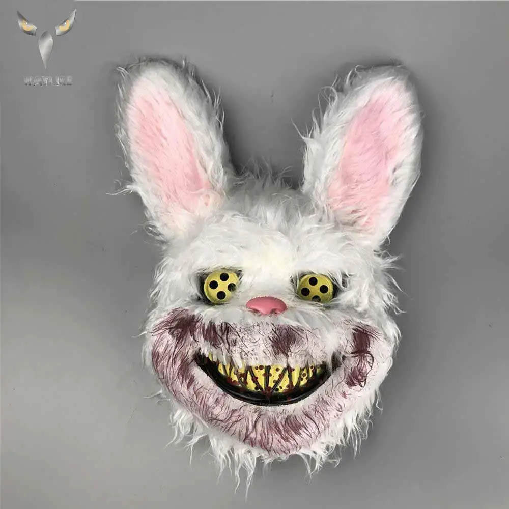 

WAYLIKE Bloody Bunny Mask Masquerade Horror Scary Headgear Halloween Bar Performance Props 2020 Scary Bloody Mask