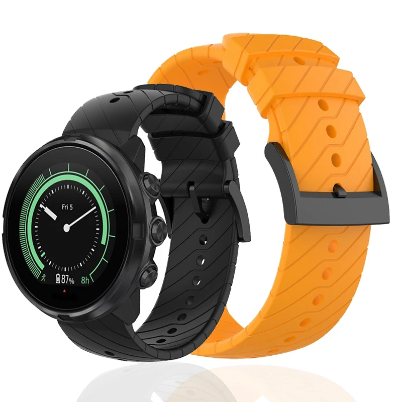 24 мм силиконовый ремешок для часов Quick Release Suunto 9/Ambit 3 вертикальный/Spartan Sport HR