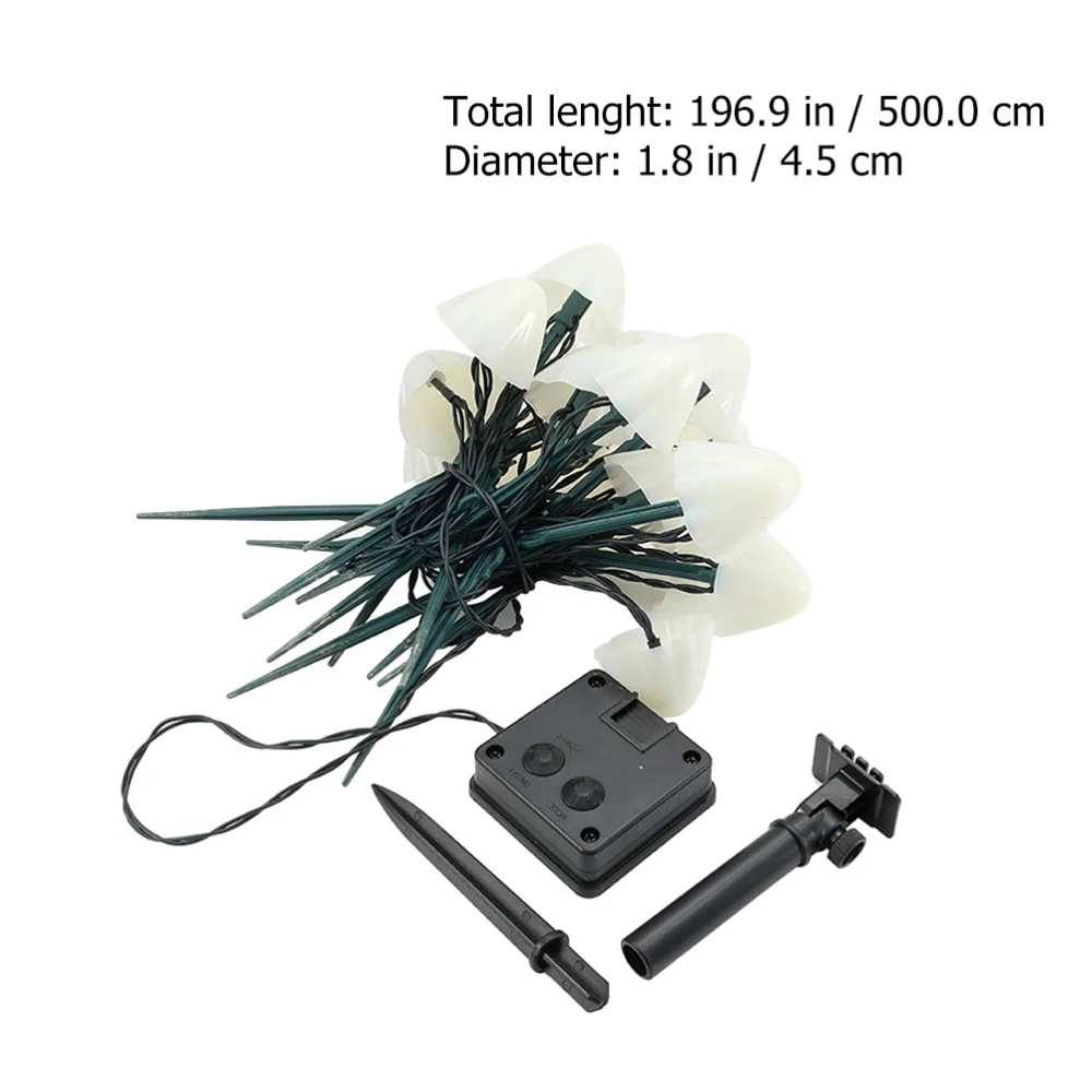 

1 Set Solar LED Lamp String Ground Insert Lamp Waterproof Landscape Stake Light