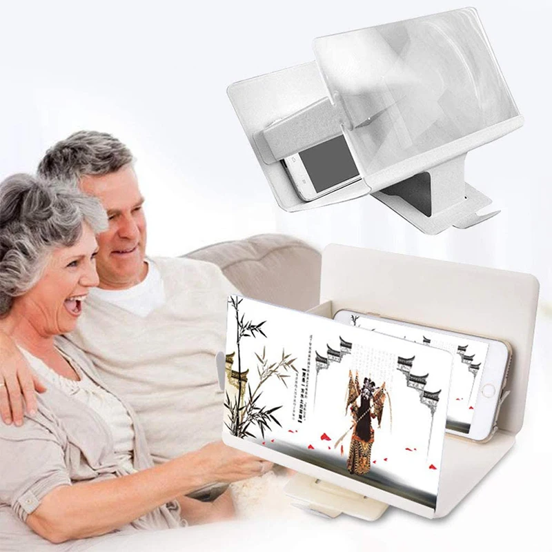 3d hd mobile phone screen magnifier enlarger magnifying video amplifier projector bracket desktop holder phone stand for all free global shipping
