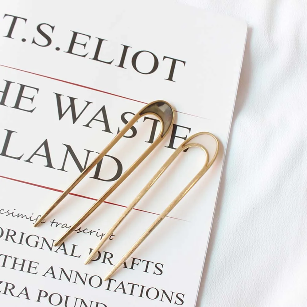 Японские минималистичные металлические шпильки для волос из сплава в виде ракушек женщин аксессуары