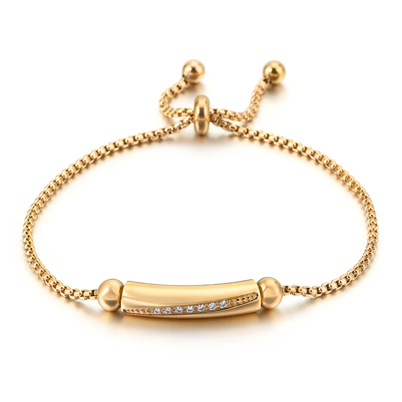 Женский длинный Браслет из титановой стали с изменяемым геометрическим