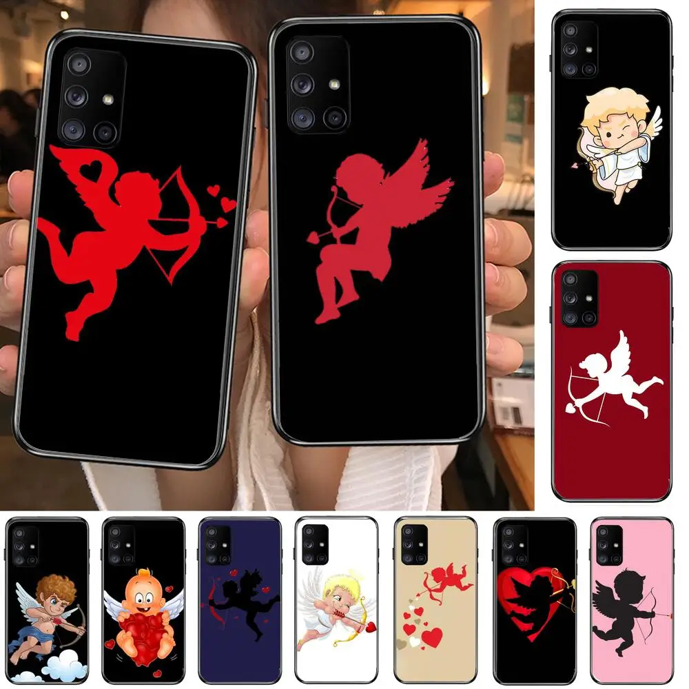 

Valentine's Day Lovers' love Phone Case Hull For Samsung Galaxy A 50 51 20 71 70 40 30 10 80 E 5G S Black Shell Art Cell Cove