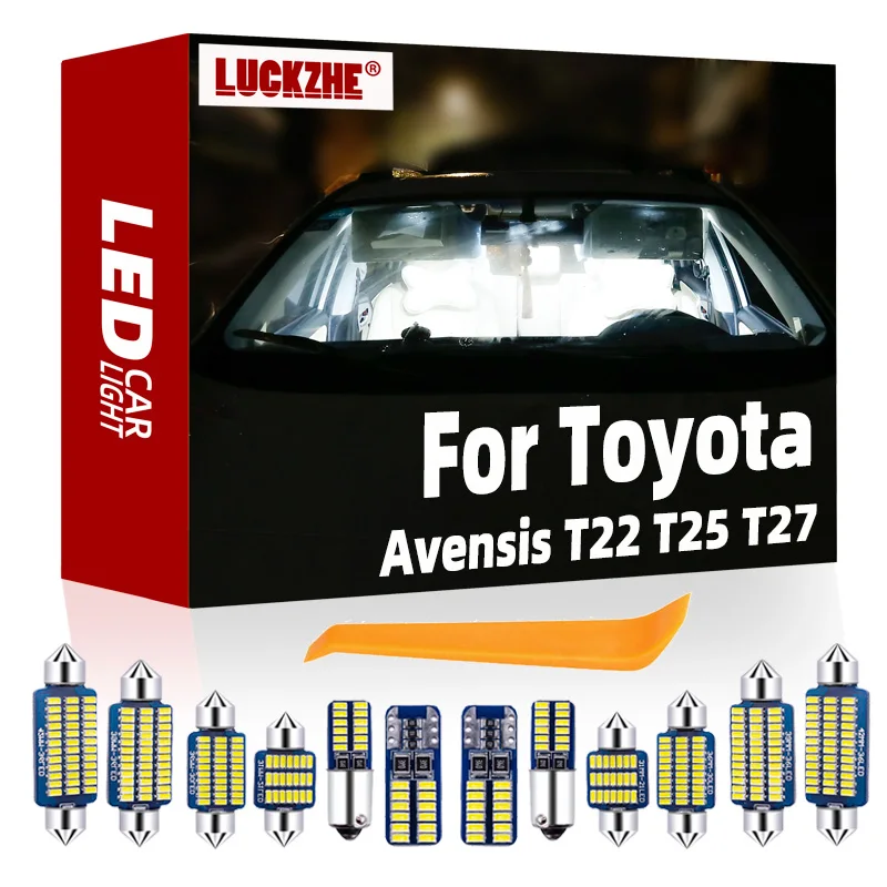 

LUCKZHE Canbus For Toyota Avensis T22 T25 T27 1997-2018 Vehicle LED Interior Map Dome Trunk Light License Plate Lamp Kit