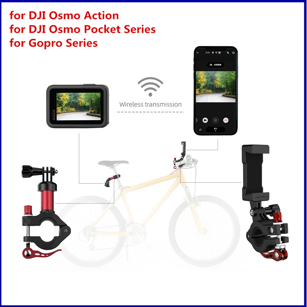 

Sunnylife Bike Seat Post Clamp Action Camera Holder Bicycle Mobile Phone Navigation Bracket for GoPro 9/Insta360 One R