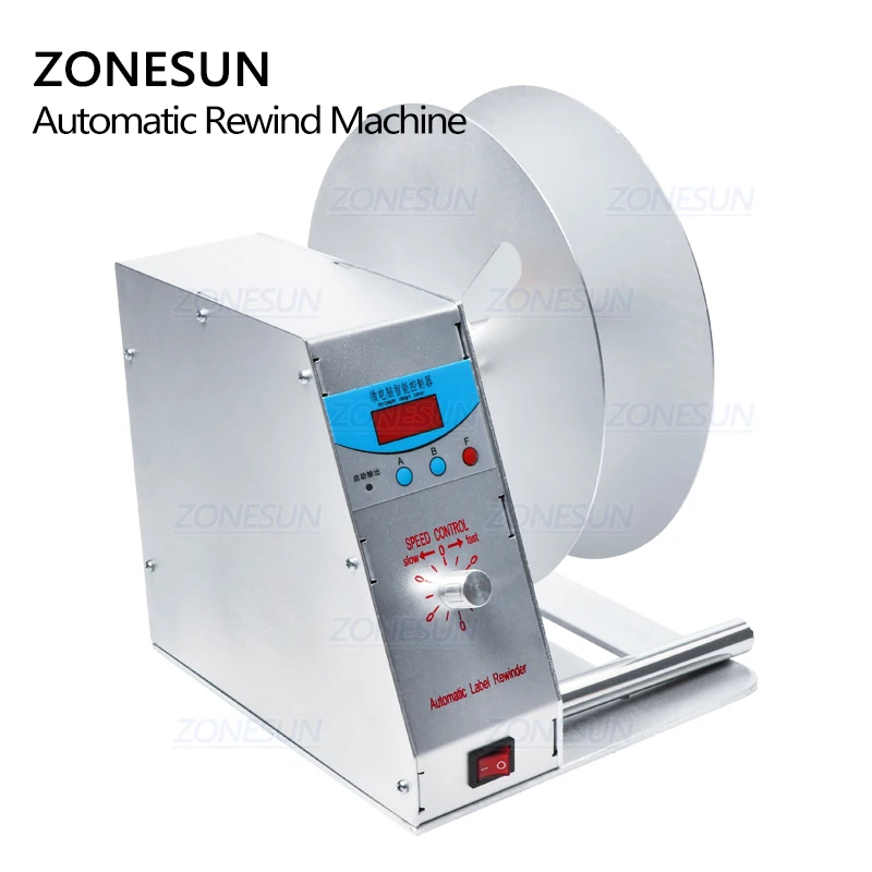 ZONESUN автоматическое устройство перемотки Этикетки цена и бирка с кодом машина