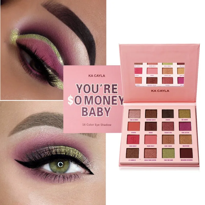 Дропшиппинг матовые блестящие тени для век палитра прессованных порошков