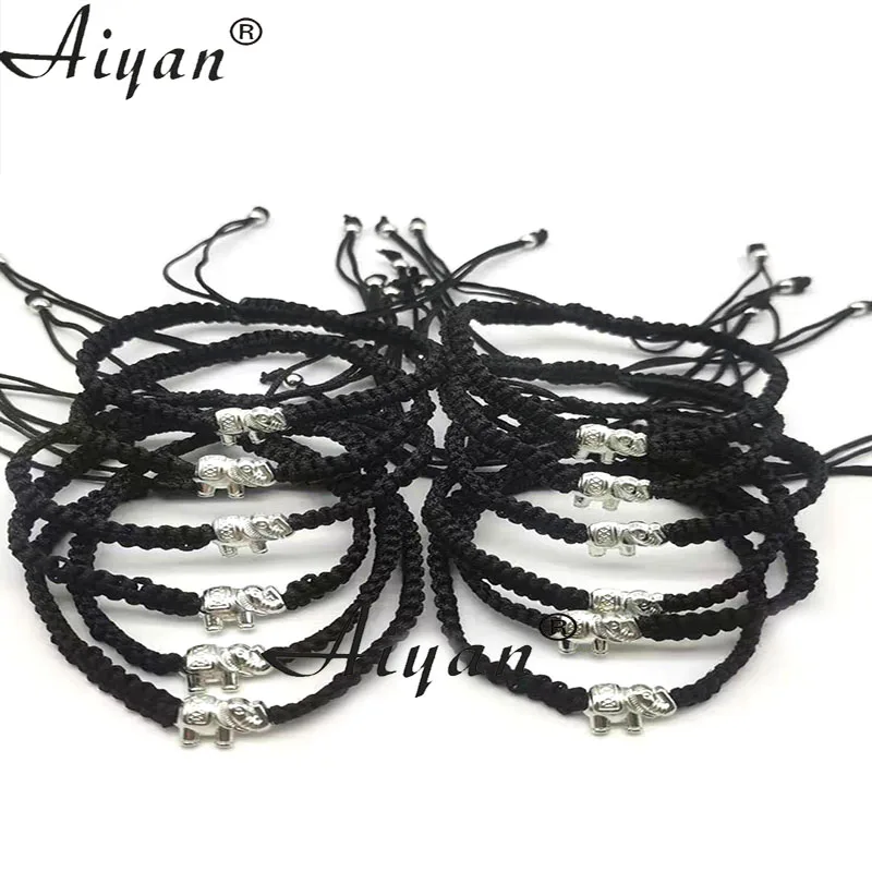 12 шт. тканый браслет в виде слона символ хорошего счастья и богатства который