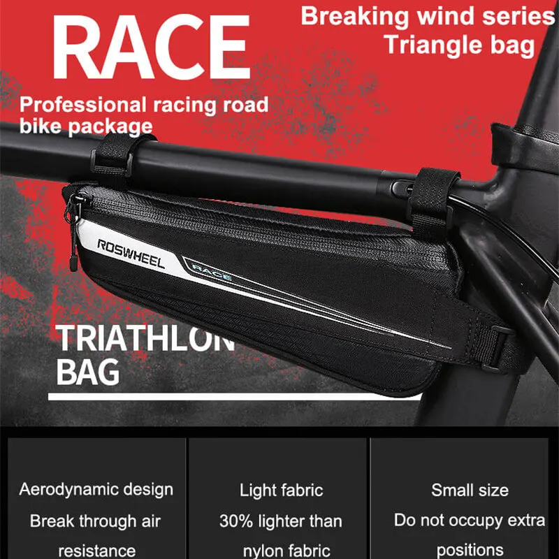 

Велосумка ROSWHEEL л, сумка на верхнюю трубу велосипеда, с ветрозащитным перерывом