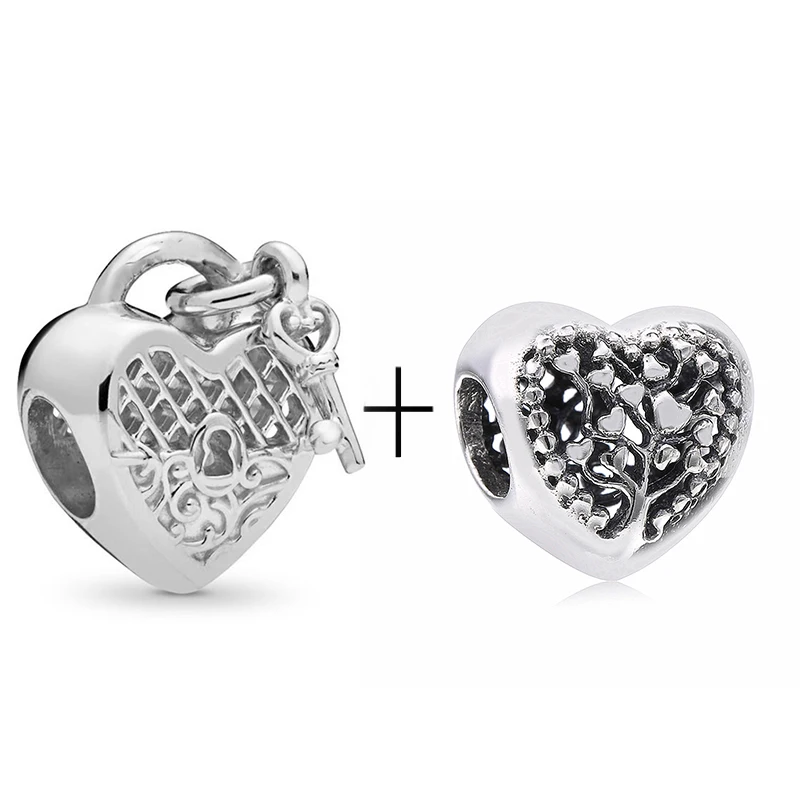 

1+1 High Quality Alloy Silver Plated Beaded Accessories DIY Charm Men Women Bracelet Jewelry Bead Making Brand Bracelet Gifts