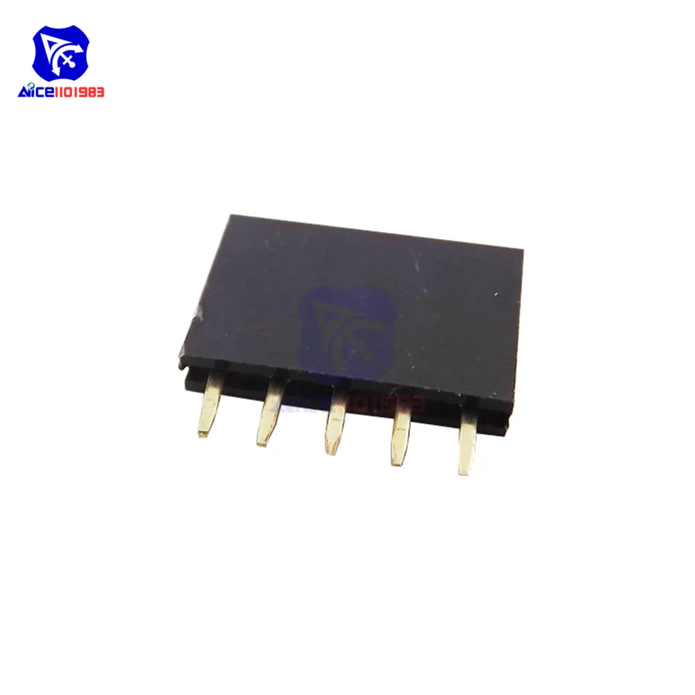 Diymore 20 шт./лот 1x5 Однорядный 5-контактный шаг 2 54 мм гнездовой разъем для печатной